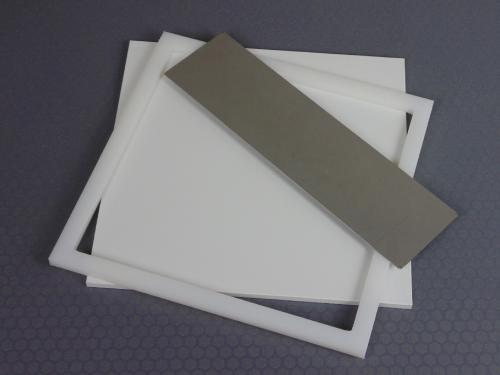 ganache frame mini thickness 10 mm + plastic baking tray 27,5x27,5 cm + stainless steel scraper 30 cm